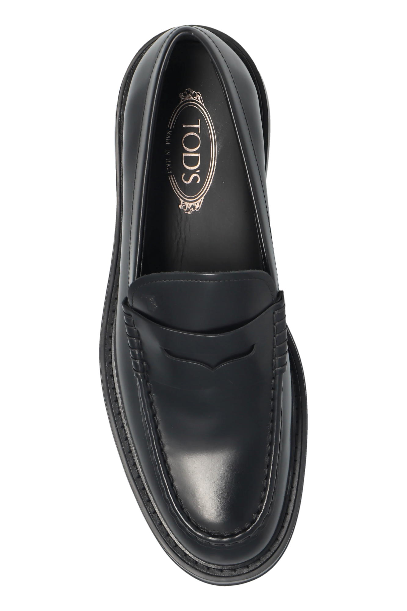 ローファー・オックスフォード Tod'S Black Loafers With Logo Plaque In 24137886_54325120_600.jpg
